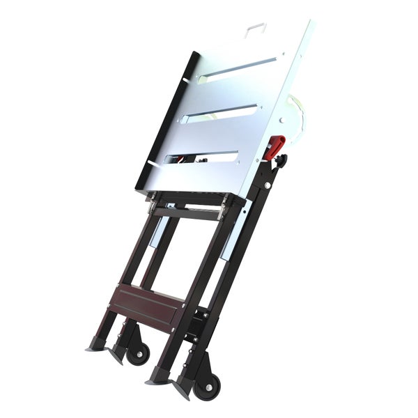 Zusammengeklappte fahrbare Werkbank für den Transport und die Lagerung