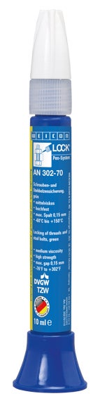 WEICONLOCK® AN 302-70 Schrauben- und Stehbolzensicherung|hochfest, mittelviskos, mit Trinkwasserzulassung|10 ml|grün