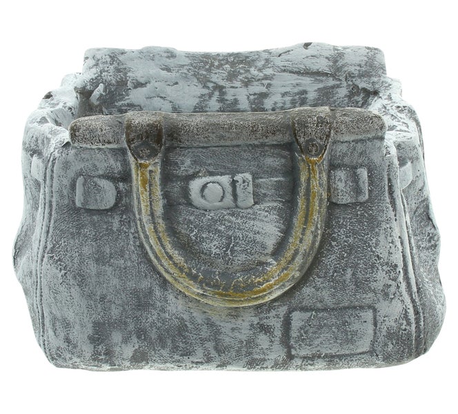 FRANK FLECHTWAREN | Pflanzer Handtasche, 28 x 18,5 x 16,5 cm , FIBERGLAS