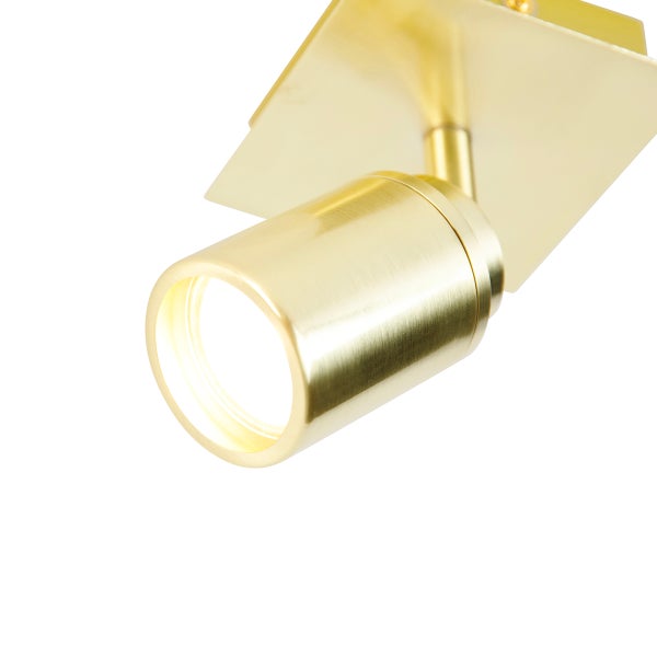 Goldene Wandleuchte mit LED-Licht