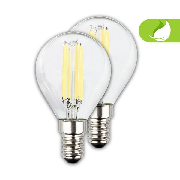 2er Set LED Leuchtmittel E14 LED Lampe Tropfen Warmweiß Effizienzklasse A