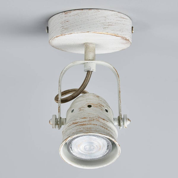 Deckenstrahler aus Metall mit einem Leuchtmittel