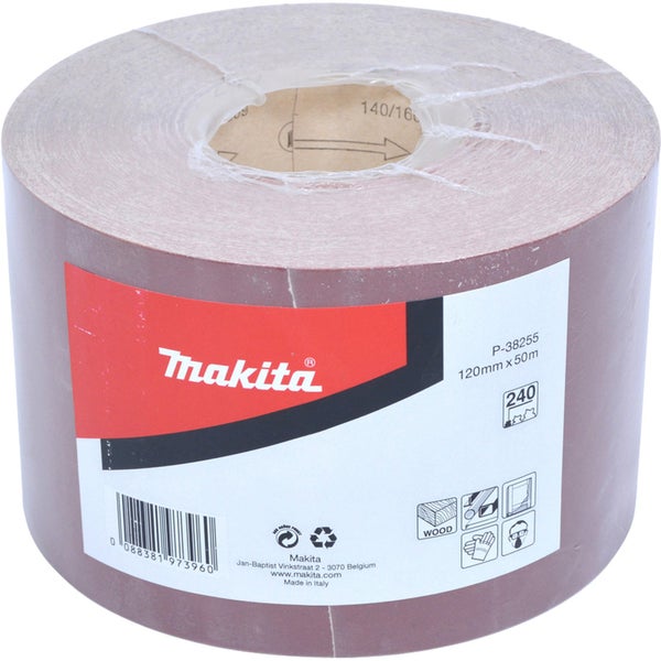 Makita Schleifpapier Rolle 120 mm x 50 m K240 - P-38255