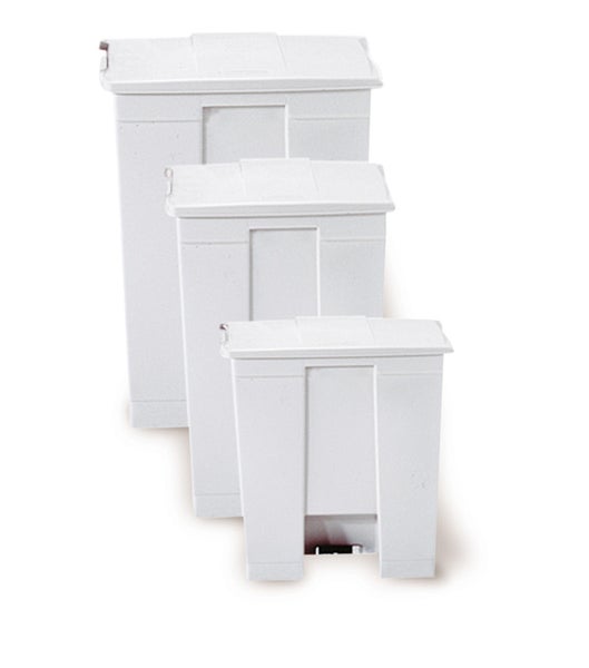PROREGAL Rubbermaid Robuster Pedaleimer 30 Liter HxBxT 43,5 x 40 x 41,3 cm Aus Konformen Polyethylen Weiß