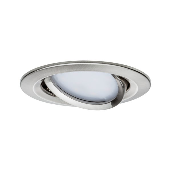 LED Einbauleuchte Nova Coin rund 84mm 50° RGBW+ 6W 500lm 230V Eisen gebürstet Aluminium