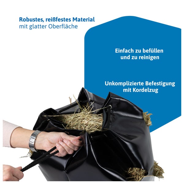 Heunetz mit Kordelzug, robustem und reißfestem Material