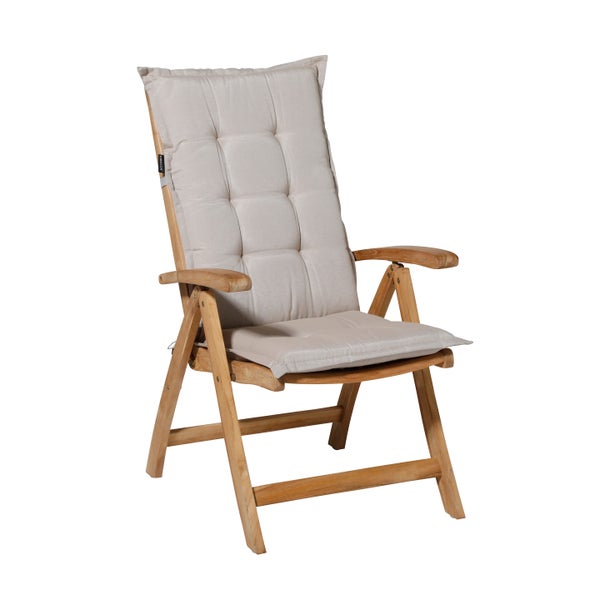 Hochlehnerauflage High Back Panama Leinen - Ca. 123x50 cm - 4er-Set