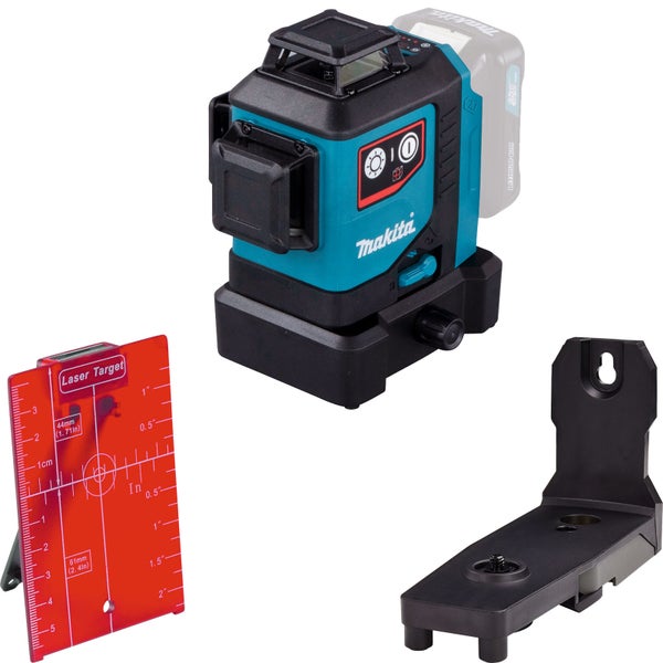 Makita Logo Lasermessgerät mit Halterung und Zieltafel