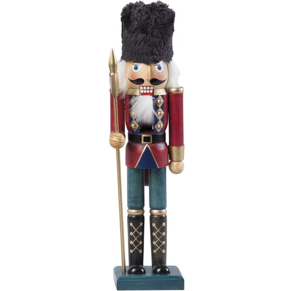 Dekorative Nussknacker Figur aus Holz im traditionellen Soldaten Design als Weihnachtsdekoration