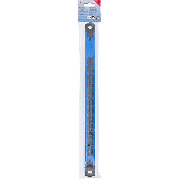 BGS Magnet-Steckschlüsselleiste aus Aluminium für 12 Einsätze, 6,3 mm (1/4 Zoll) Antrieb.