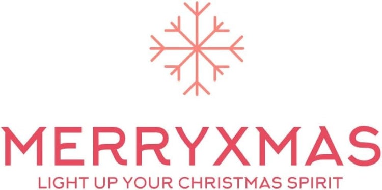 Merry Xmas Schriftzug mit Schneeflocke