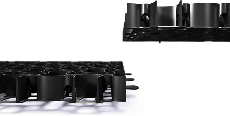 BigDean 10x Rasengitter Paddockplatte SCHWARZ 50x50 cm Reitplatzmatten Rasenmatten Rasenwaben Kiesgitter Parkplatzrasen 2,5 m²