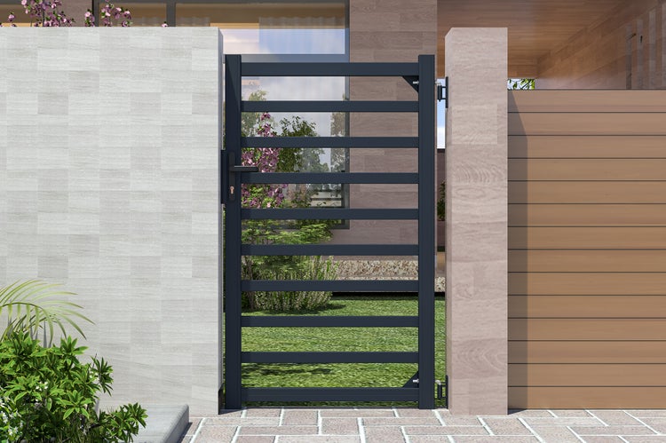 Gartentür aus Aluminium 1m ANTELAO 100P160 GRAU