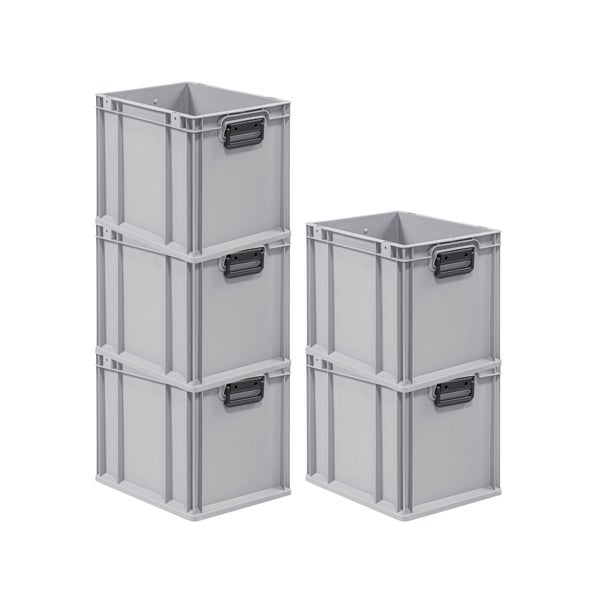 PROREGAL Spar Set 5x Eurobox Nextgen Portable Duo HxBxT 32 x 30 x 40 cm 30 Liter Eurobehälter Transportbox Transportbehälter Stapelbehälter