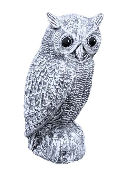 Dekorative Eulenfigur für den Garten aus Steinoptik