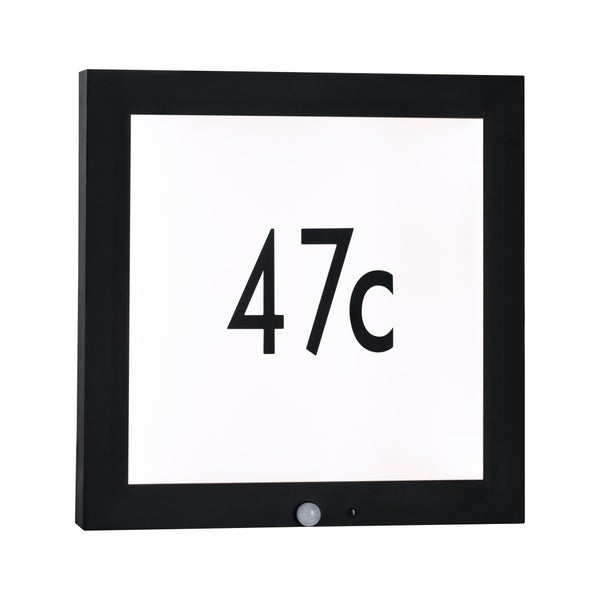 LED Außenpanel Board Dämmerungsgesteuerter Bewegungsmelder (IR) IP44 eckig 400x40mm 3000K 10W 870lm 230V Anthrazit Aluminium