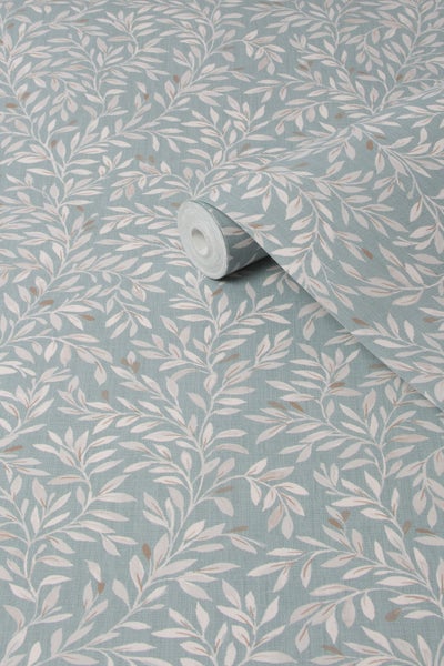 Next Vliesbehang | Ditsy Leaf - Blau - 10mx52cm