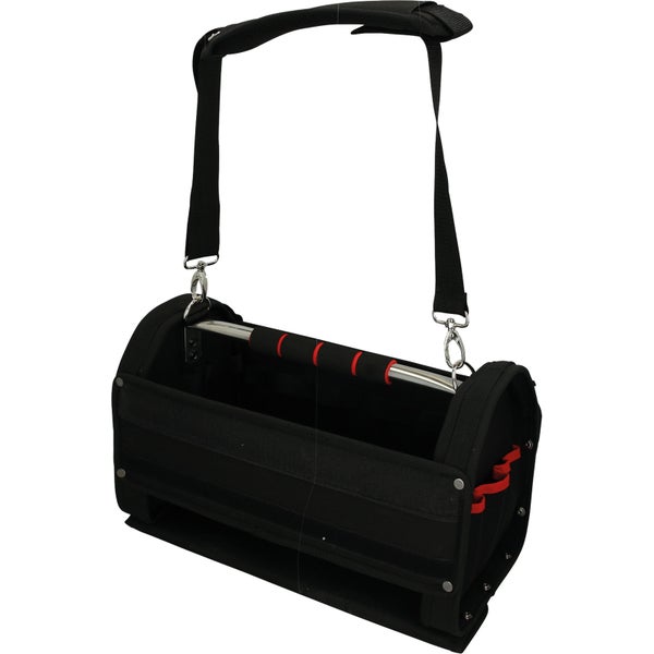 Werkzeugtasche aus Stoff mit Tragegriff und Schultergurt