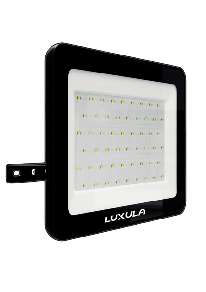 Luxula LED-Strahler in Schwarz mit Montagebügel für den Außenbereich.
