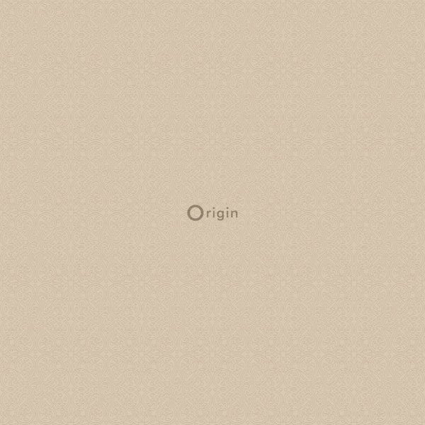 Origin Logo auf beiger Tapete mit Muster