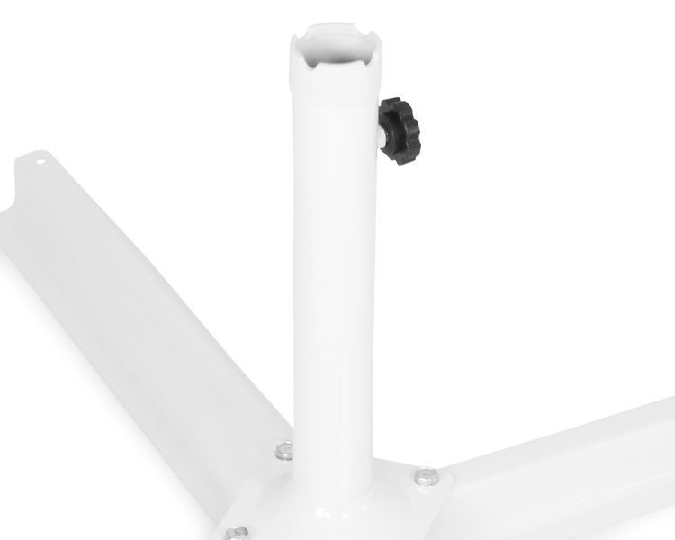 Ondis24 Kreuzständer Ø 35-43mm Sonnenschirm weiß