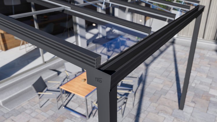 Terrassenüberdachung KD Slide Anthrazit VSG in 500x350cm