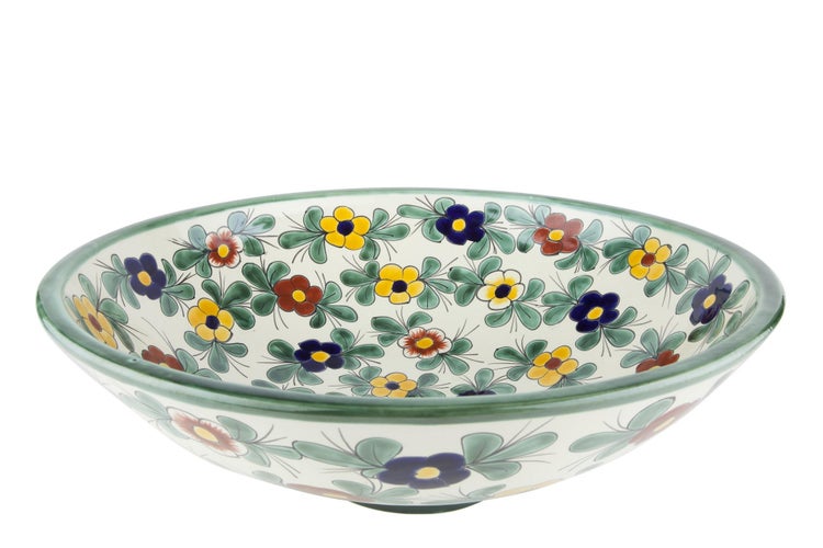 Keramikschale mit Blumenmuster