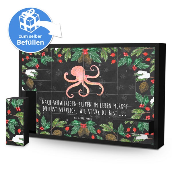 Mr. & Mrs. Panda Befüllbarer Adventskalender Tintenfisch - Schwarz