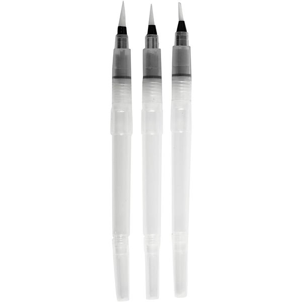 Creativ Company  Wasserpinsel, Größe S + M + L , 10 ml, 3 Stk