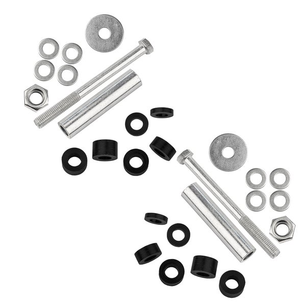 Set mit Bolzen, Muttern, Unterlegscheiben und Gummidichtungen