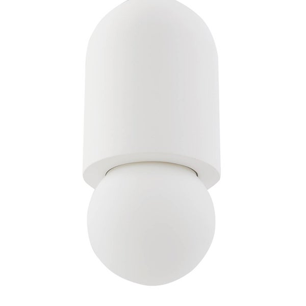 Lindby Pendelleuchte Nielson (Modern) in Weiß aus Gips/Ton (1 flammig, E27) - Deckenlampe Esstischlampe Hängelampe Hängeleuchte Wohnzimmerleuchte