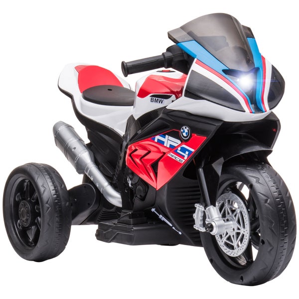 HOMCOM Kinder Elektro-Motorrad, 6V, mit 3 Musikmodi, 2,5km/h, für Kinder ab 18 Monaten, 82,5 x 42 x 54 cm, PP, Metall, Rot