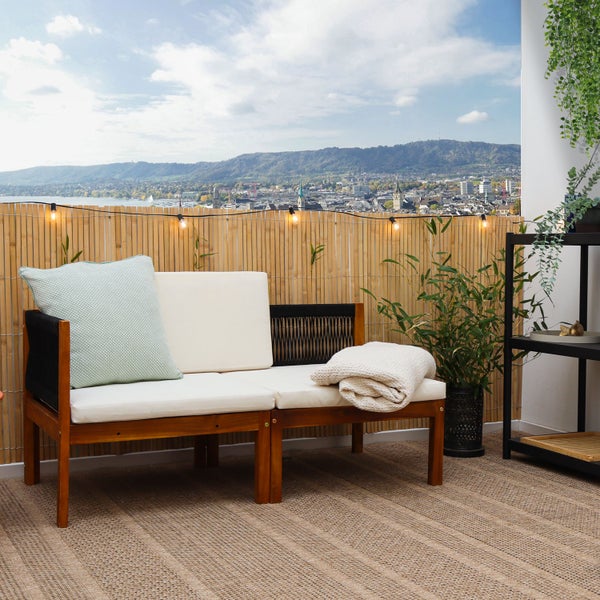 90x600cm Balkon Sichtschutzmatte Bambus