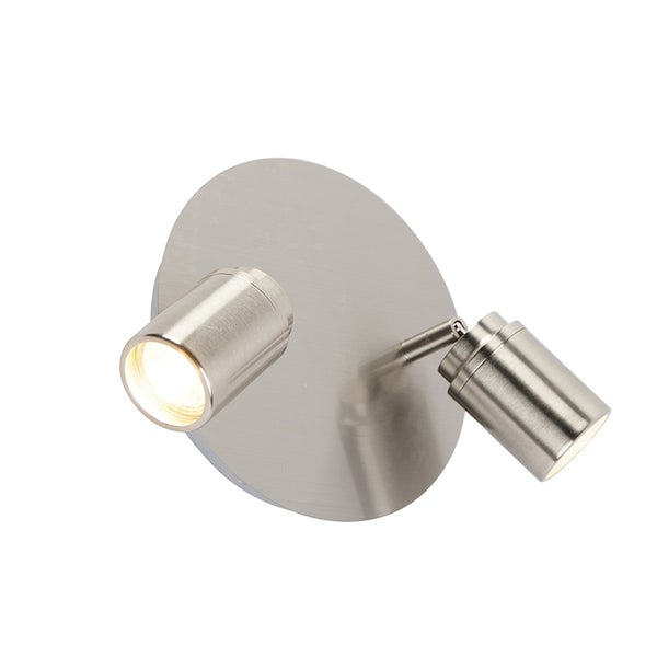 Wandleuchte mit zwei Leuchten aus Metall