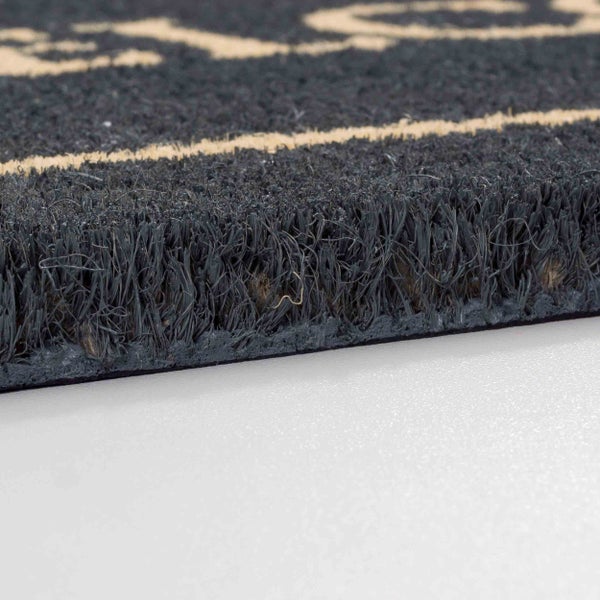 Detailansicht einer Fußmatte aus Kokosfaser