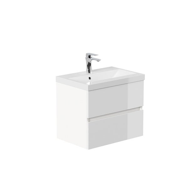 Home Deluxe - Badmöbel - Set - WANGEROOGE Deluxe – Größe: L, Farbe: Weiß, Breite Waschbecken: ca. 60 cm I Badezimmermöbel Waschtisch Waschbecken