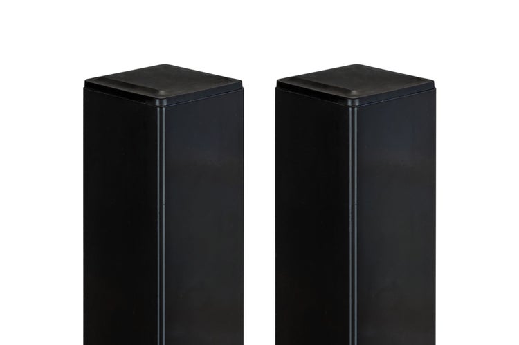 Set mit 2 DARIO-Eisenpfosten 8x8cm H.250cm Mattschwarz