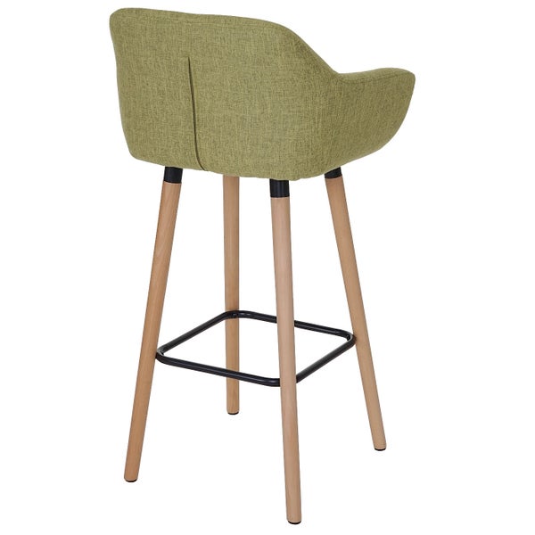 Barhocker mit Armlehne und Holzbeinen