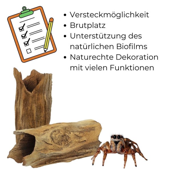 Aquarium Deko Rauer Baumstamm Höhle Röhre Aquariendeko Ablaichhöhle Barsch Fisch Krebs Wels Tonröhre Laichhöhle
