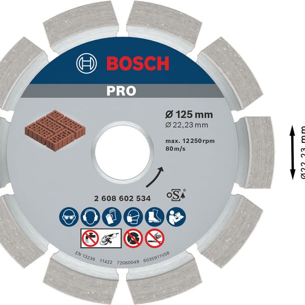 Bosch PRO Mortar Diamanttrennscheibe 125 x 22,23 mm - 2608602534