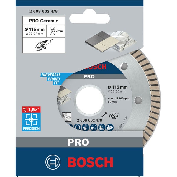 Bosch Pro Ceramic Trennscheibe, Durchmesser 115 Millimeter