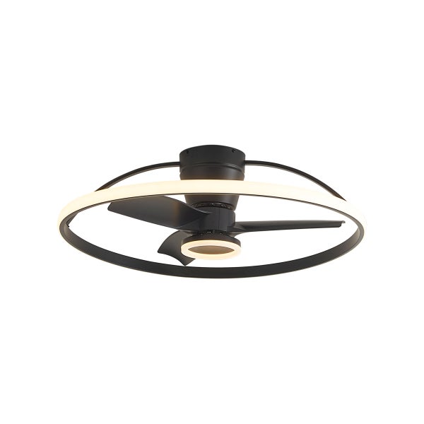 Deckenventilator mit integrierter LED Beleuchtung in runder Form