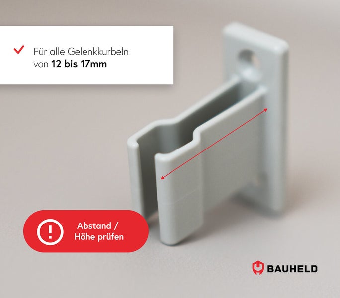 Gelenkkurbelhalterung für Gelenkkurbeln von 12 bis 17 Millimeter