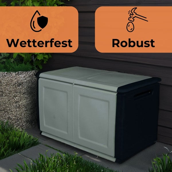 Gartenbox Auflagenbox Box für Gartenauflagen Terrasse Aufbewahrungsbox Garten Kissenbox Outdoor Gartentruhe XL Wetterfest 290 L