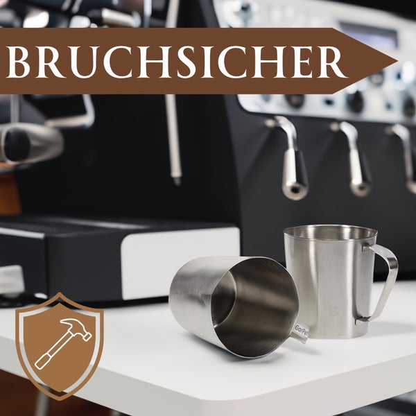 Messbecher Edelstahl Messbecher 1l Cocktail Meßbecher Litermaß spülmaschinenfest ML OZ 1000 ML Messkanne Milchkännchen Milchaufschäumer