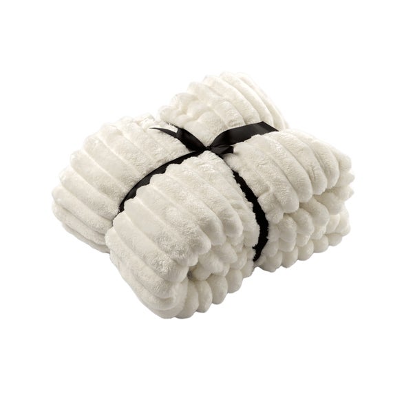 Gefaltete Kuscheldecke mit Schleife