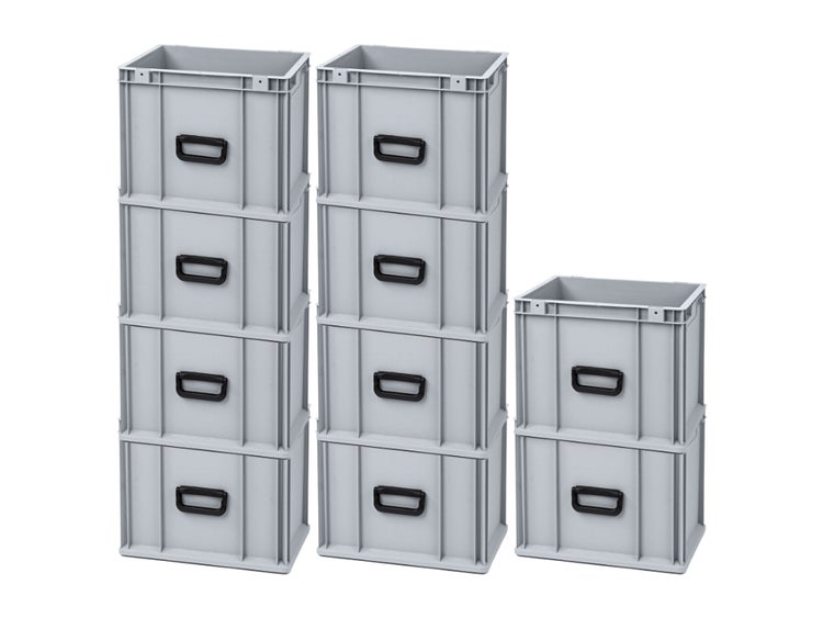 PROREGAL Spar Set 10x Eurobox Nextgen Portable Uno HxBxT 32 x 30 x 40 cm 30 Liter Eurobehälter Transportbox Transportbehälter Stapelbehälter