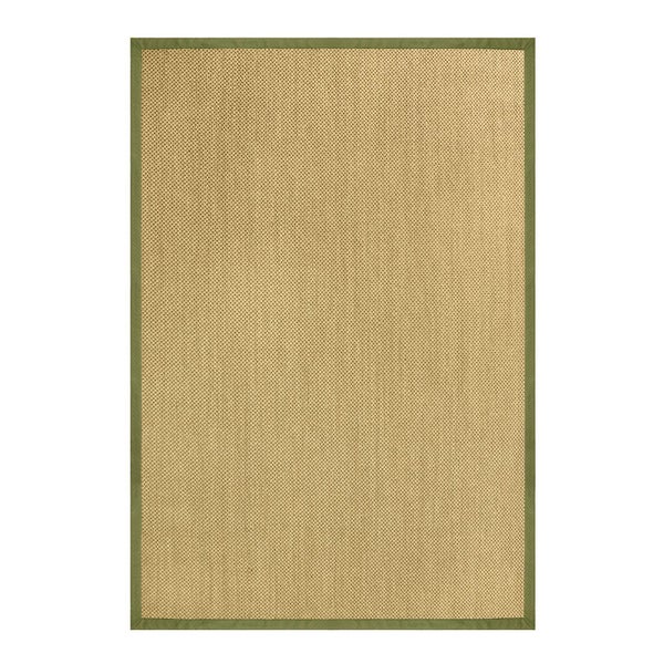 FLOORDIREKT Sisal-Teppich Tiger-Eye - aus 100% Sisal - mit Brodüre - Natur - Rand: Taupe - 160 x 230 cm