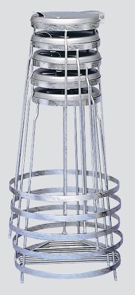 PROREGAL Stapelbarer Abfallsammler Mit Kunststoff Deckel Stationär 120 Liter HxBxT 96 x 60 x 60 cm Stahl Feuerverzinkt