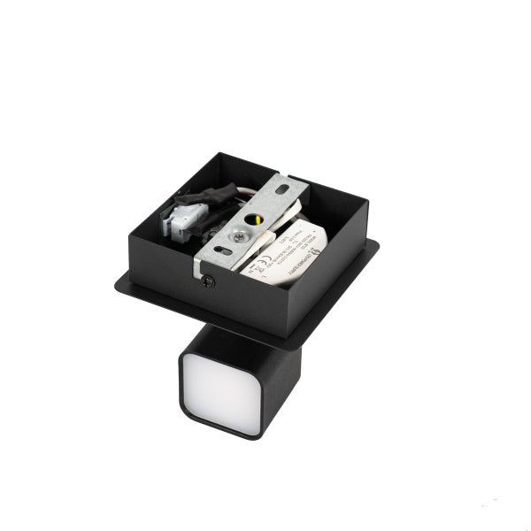 Schwarze LED Wandleuchte mit Montagevorrichtung